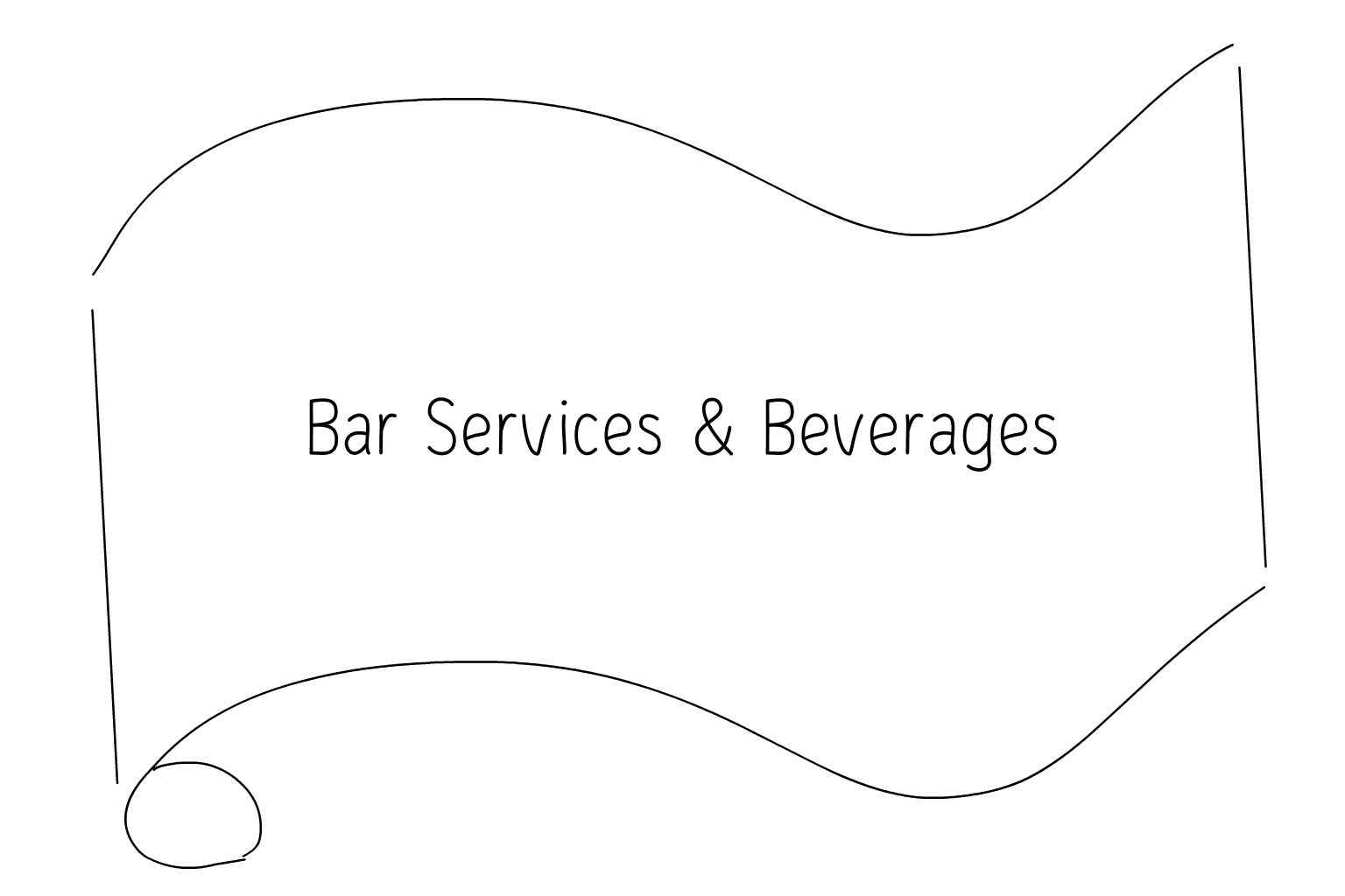 Illustration of Bar Services and Beverages