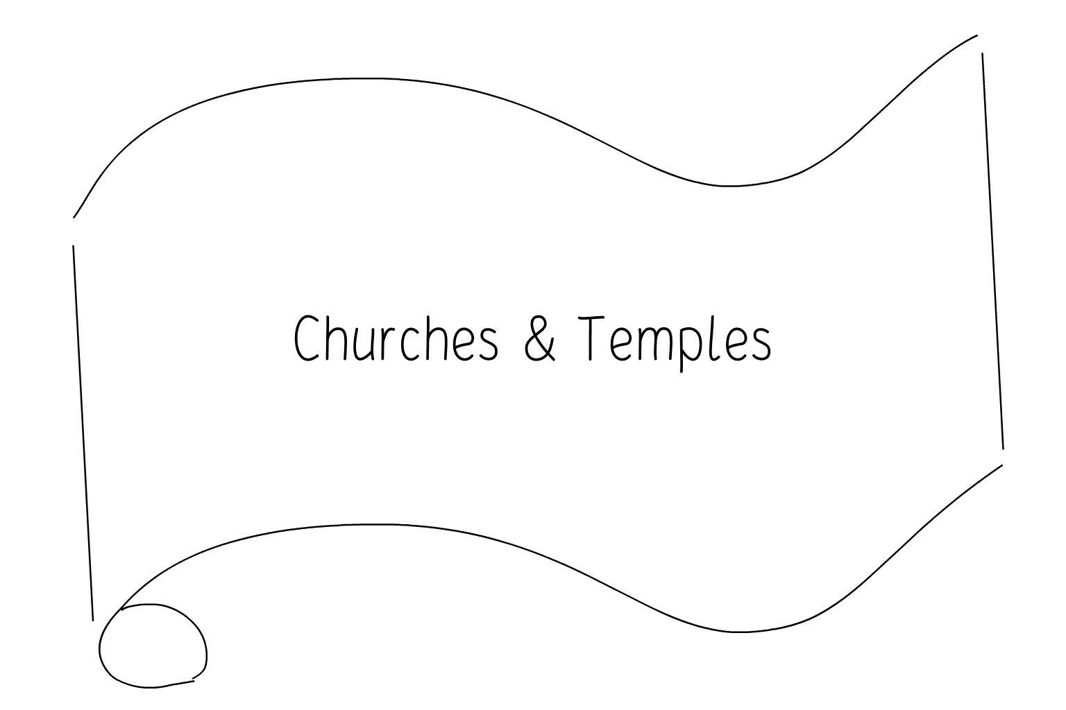 Ilustração de Igrejas e Templos