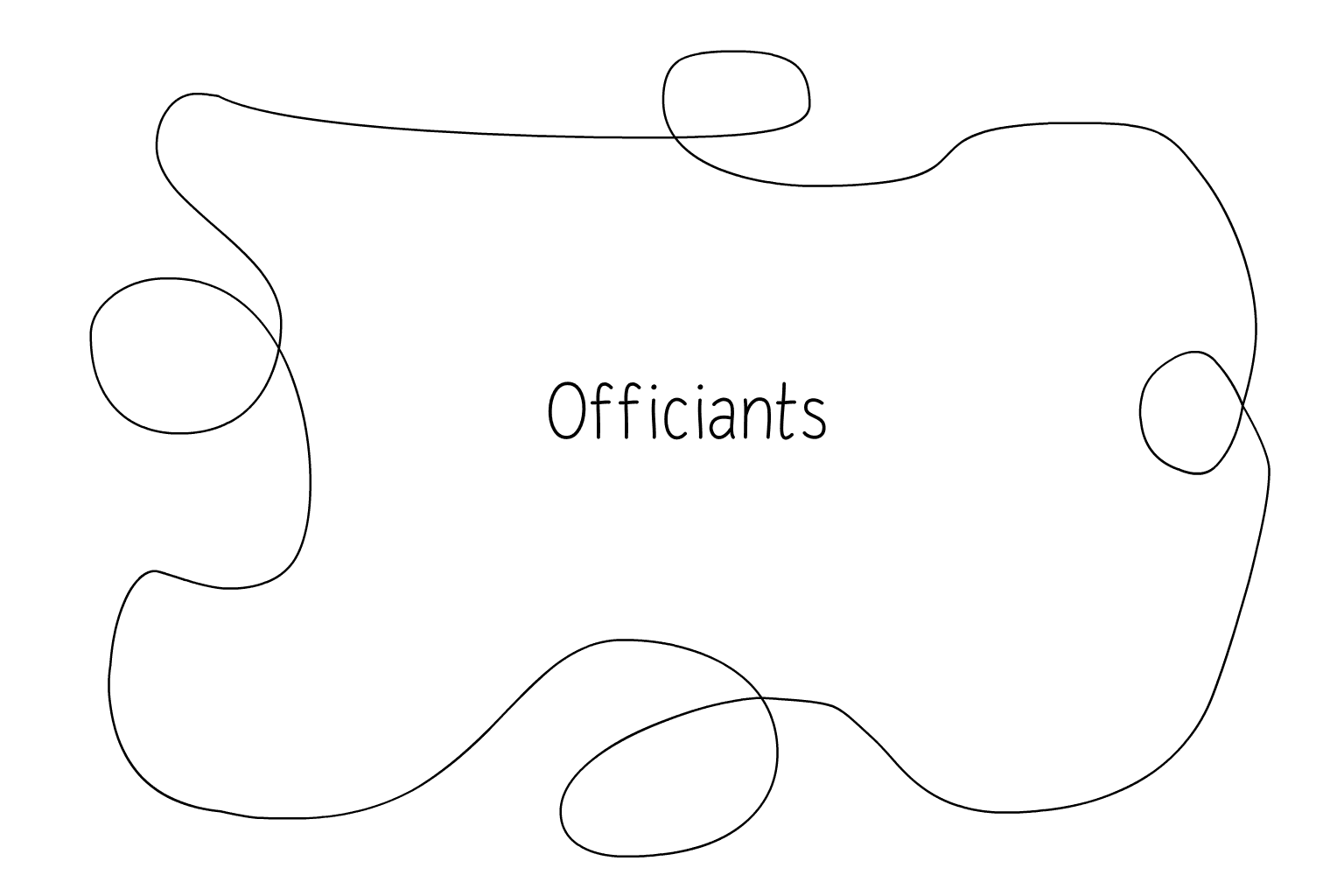 Illustration of wedding officiants